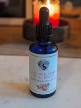 Load image into Gallery viewer, Damask Rose Petal Syrup~ A Beautiful Accompaniment to Ceremonial Cacao