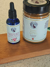 Load image into Gallery viewer, Ceremonial Cacao Lovers Gift Set – Damask Rose Syrup &amp; Vitality Spice Mix
