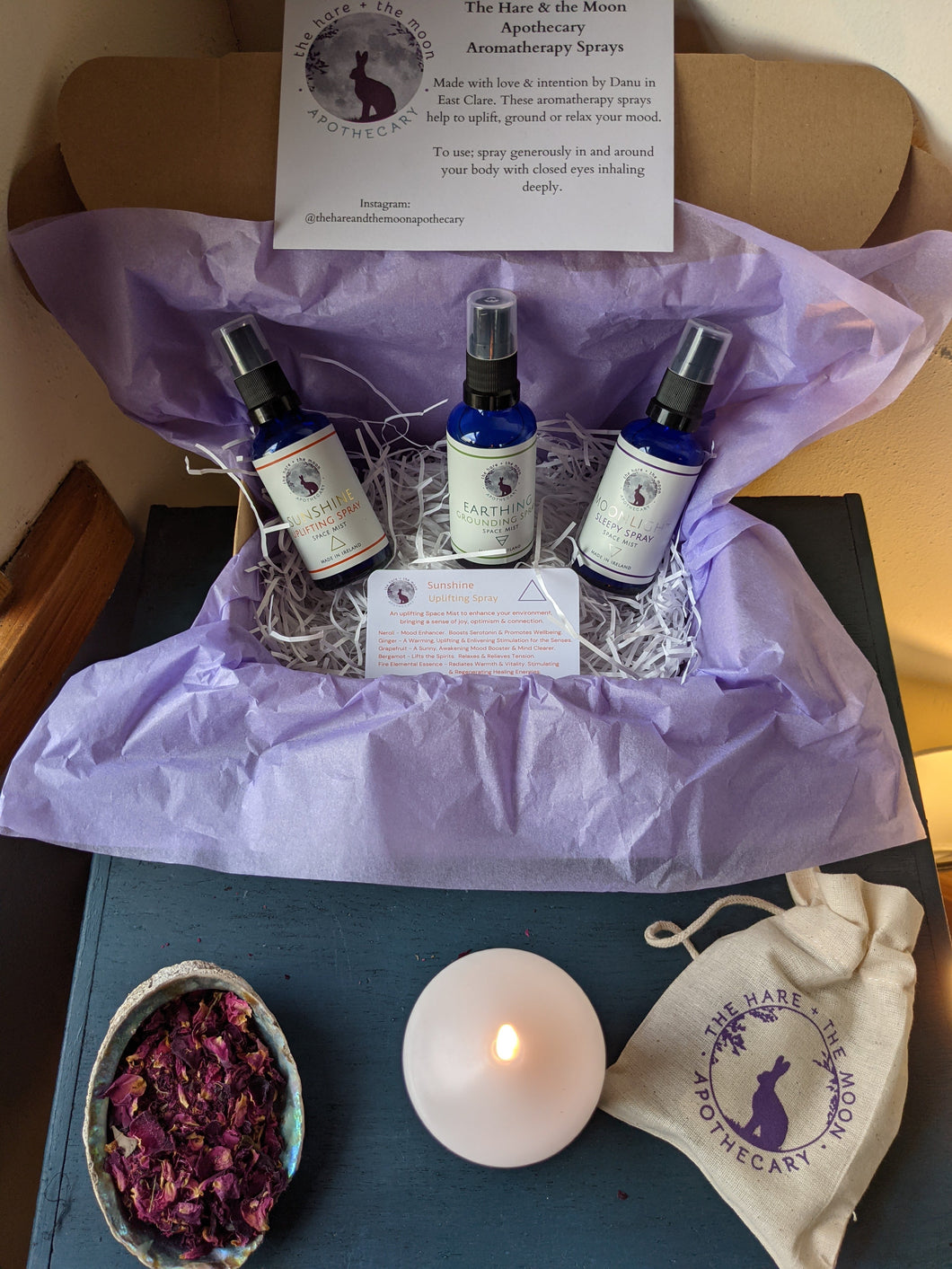 Set of all three Elemental Aromatherapy Mood Enhancing Sprays~ Fire ~Earth~ Water